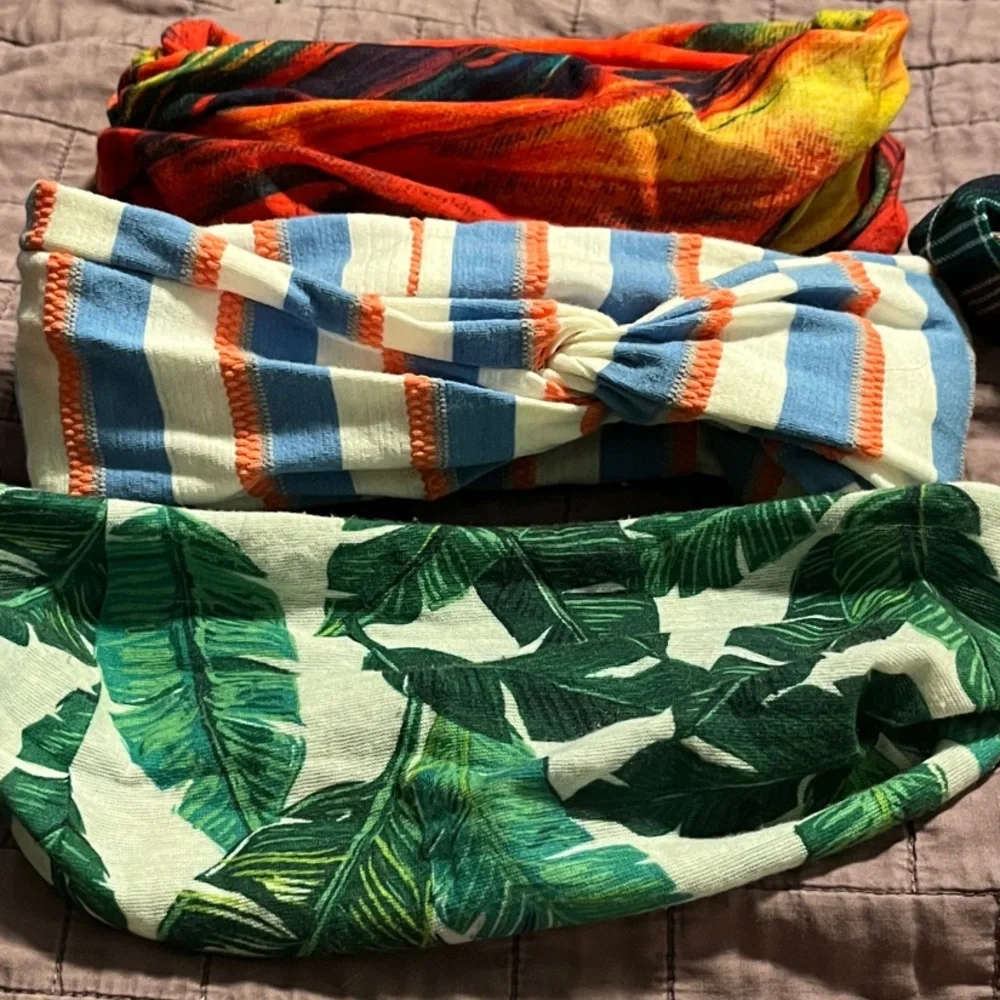 Tropical and Striped Headband Lot of 5 - Picture 2 of 4